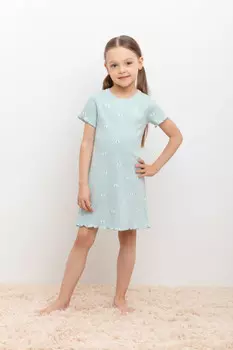 Ночная сорочка для девочек CROCKID, К 1180, цвет - светло-голубой