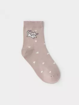 Носки длинные для девочки для девочек CROCKID, К 9683/5 АТ, цвет - розовый