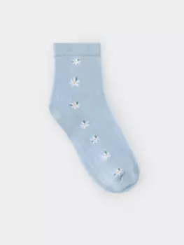 Носки длинные для девочки для девочек CROCKID, К 9665/4 АТ, цвет - светло-голубой