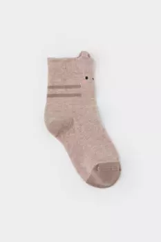 Носки для девочки для девочек CROCKID, К 9683/1 АТ, цвет - кофейный