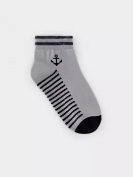 Носки короткие для мальчика для мальчиков CROCKID, К 9613/17 АТ, цвет - светло-серый5