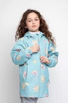 Пальто для девочек CROCKID, ВК 32155/н/2 УЗГ, цвет - голубой
