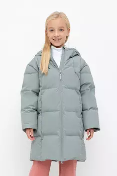Пальто для девочек CROCKID, ВК 34068/2 УЗГ, цвет - зеленый