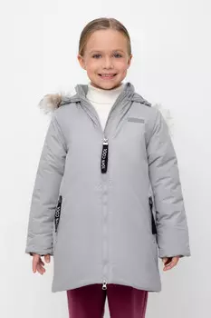 Пальто для девочек CROCKID, ВК 38065/1 ГР, цвет - серый