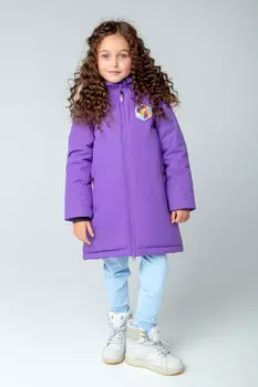 Пальто для девочек CROCKID, ВК 38089/1 ГР, цвет - фиолетовый