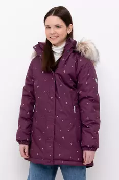 Пальто для девочек CROCKID, ВК 38105/н/3 ГР, цвет - бордовый