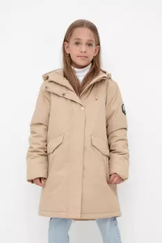 Пальто для девочек CROCKID, ВК 38106/1 ГР, цвет - бежевый