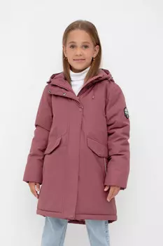 Пальто для девочек CROCKID, ВК 38106/2 ГР, цвет - бордовый