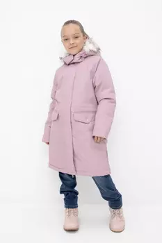 Пальто для девочек CROCKID, ВК 38107/3 ГР, цвет - фиолетовый