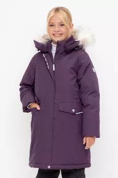 Пальто для девочек CROCKID, ВК 38107/5 ГР, цвет - фиолетовый