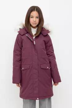 Пальто для девочек CROCKID, ВК 38107/6 ГР, цвет - бордовый