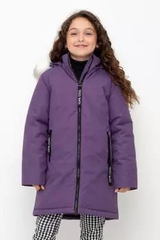 Пальто для девочек CROCKID, ВК 38109/1 УЗГ, цвет - фиолетовый