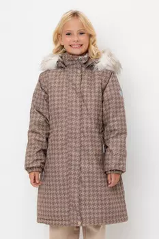 Пальто для девочек CROCKID, ВК 38115/н/1 ГР, цвет - бежевый