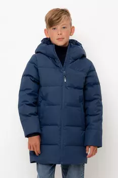 Пальто для мальчика с натуральным гипоаллергенным утеплителем для мальчиков CROCKID, ВК 34070/1 УЗГ (122-158), цвет - синий
