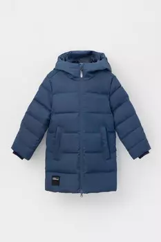 Пальто для мальчика с натуральным гипоаллергенным утеплителем для мальчиков CROCKID, ВК 34070/1 УЗГ ( 98-122), цвет - синий