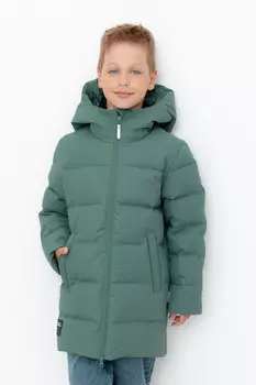Пальто для мальчика с натуральным гипоаллергенным утеплителем для мальчиков CROCKID, ВК 34070/5 УЗГ ( 98-122), цвет - зеленый