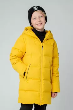 Пальто для мальчика с натуральным утеплителем для мальчиков CROCKID, ВК 34064/1 УЗГ, цвет - желтый