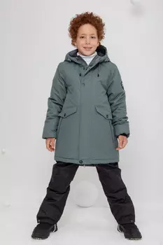Пальто для мальчика с утеплителем нового поколения для мальчиков CROCKID, ВК 36097/1 ГР, цвет - зеленый