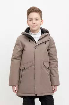 Пальто с утеплителем нового поколения для мальчиков CROCKID, ВК 36097/5 ГР, цвет - коричневый