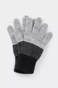 Перчатки детские из полушерстяной пряжи для мальчиков CROCKID, КВ 10023/ш, цвет - черный3