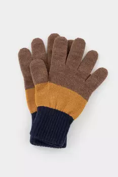 Перчатки детские из полушерстяной пряжи для мальчиков CROCKID, КВ 10023/ш, цвет - темно-синий