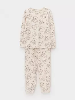 Пижама для девочек CROCKID, К 1552, цвет - светло-бежевый