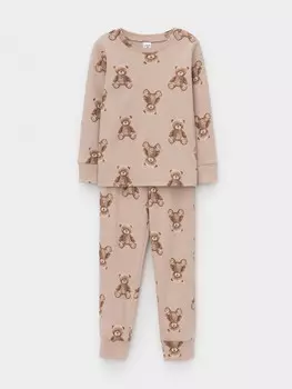 Пижама для девочек CROCKID, К 1552, цвет - светло-бежевый