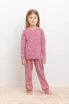 Пижама для девочек CROCKID, К 1552, цвет - розовый