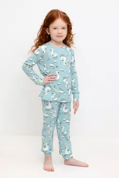 Пижама для девочек CROCKID, К 1552, цвет - минт