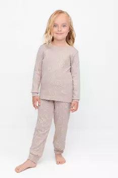 Пижама для девочек CROCKID, К 1552, цвет - бежевый