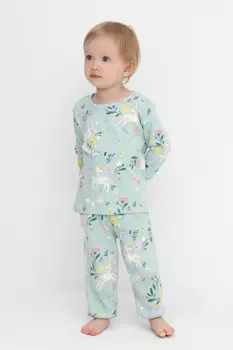 Пижама для девочек CROCKID, К 1552, цвет - голубой