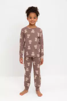 Пижама для девочек CROCKID, К 1552, цвет - коричневый