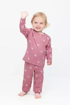 Пижама для девочек CROCKID, К 1561, цвет - розовый