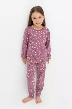 Пижама для девочек CROCKID, К 1561, цвет - фиолетовый