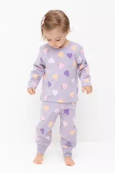 Пижама для девочек CROCKID, К 1561, цвет - фиолетовый