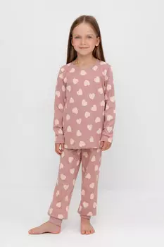 Пижама для девочек CROCKID, К 1561, цвет - розовый