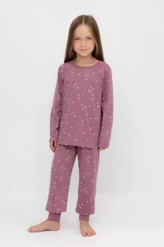 Пижама для девочек CROCKID, К 1561, цвет - бордовый