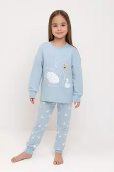 Пижама для девочек CROCKID, К 1567, цвет - голубой