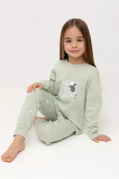 Пижама для девочек CROCKID, К 1567, цвет - голубой