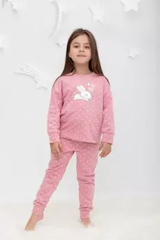 Пижама для девочек CROCKID, К 1581/24, цвет - розовый