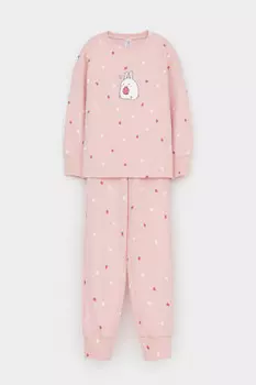 Пижама для девочек CROCKID, К 1581, цвет - розовый