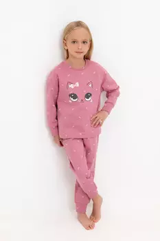 Пижама для девочек CROCKID, К 1581, цвет - розовый