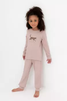 Пижама для девочек CROCKID, К 1586/24, цвет - кофейный