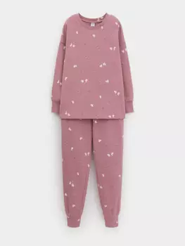 Пижама для девочек CROCKID, К 1587, цвет - розовый