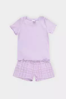 Пижама для девочек CROCKID, К 1596-1, цвет - фиолетовый