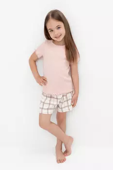Пижама для девочек CROCKID, К 1596-1, цвет - розовый