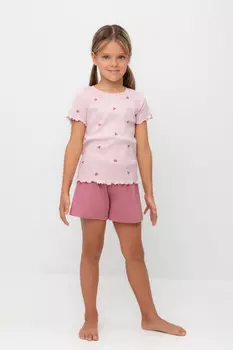 Пижама для девочек CROCKID, К 1596, цвет - розовый