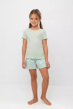 Пижама для девочек CROCKID, К 1596, цвет - голубой
