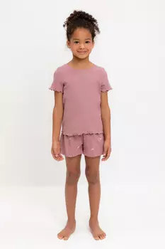 Пижама для девочек CROCKID, К 1596, цвет - бордовый