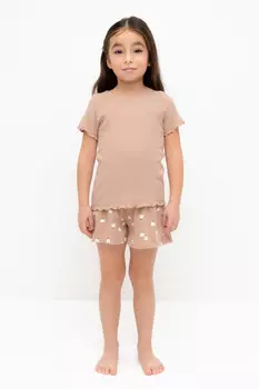 Пижама для девочек CROCKID, К 1596, цвет - бежевый
